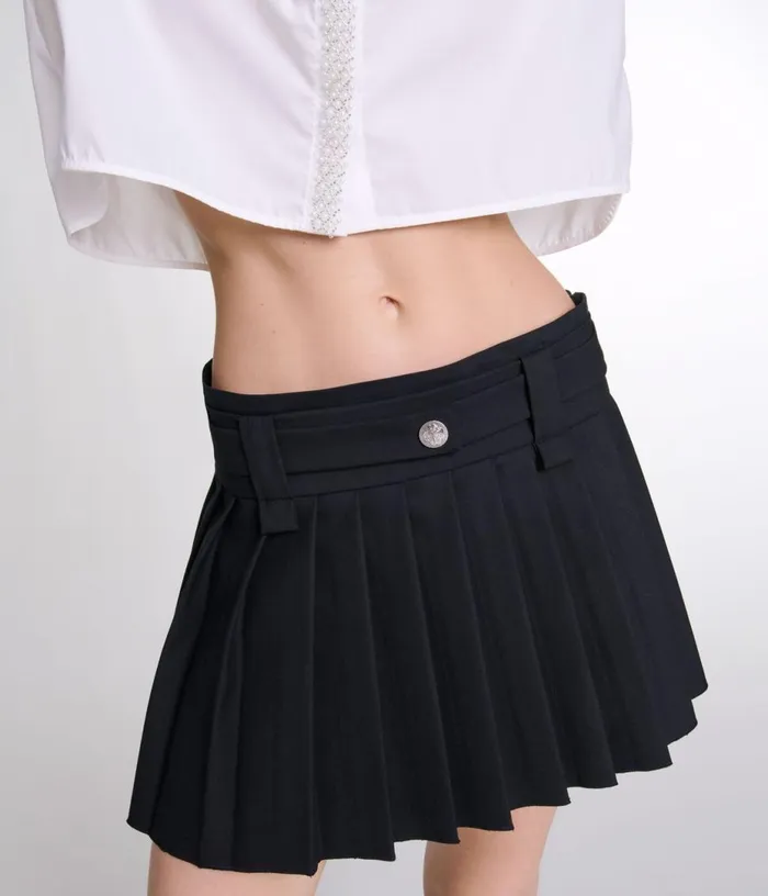 Maje Short Pleated Skirt Women Skirts and Shorts