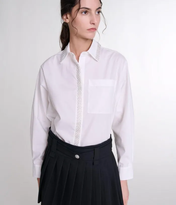 Maje Short Pleated Skirt Women Skirts and Shorts