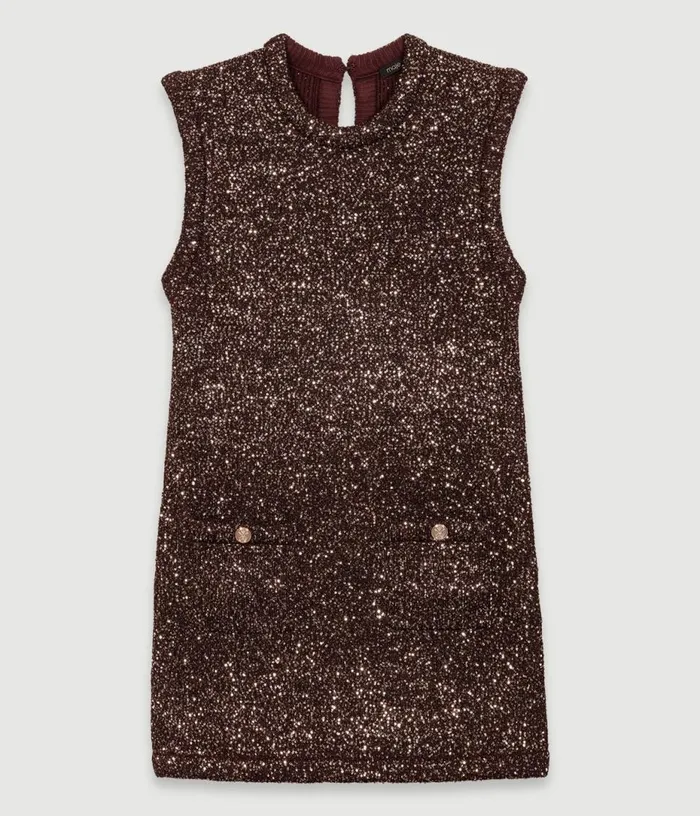 Maje Short Sequin Dress Women Dresses
