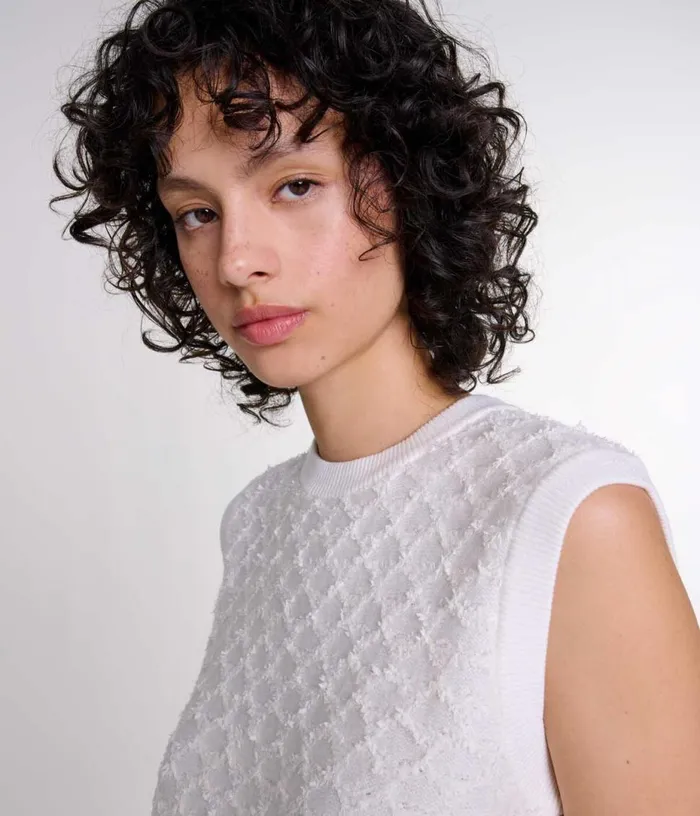 Maje Sleeveless Knit Jumper Women Sweaters and Cardigans