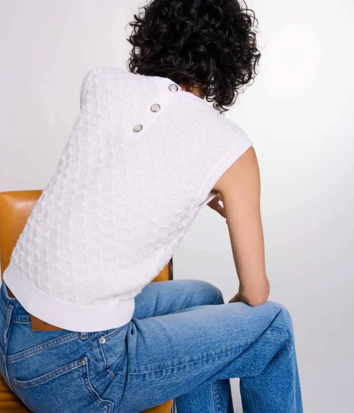 Maje Sleeveless Knit Jumper Women Sweaters and Cardigans