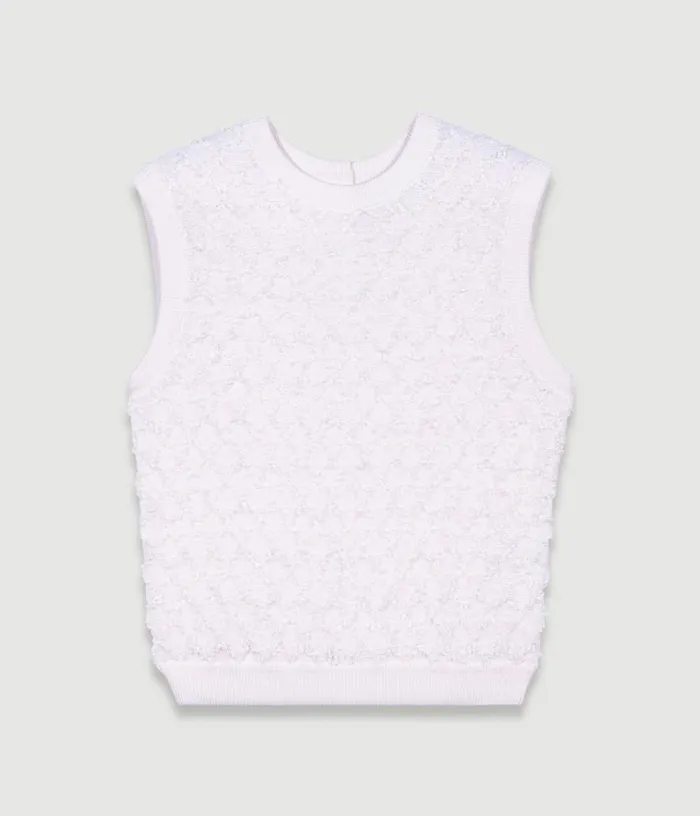 Maje Sleeveless Knit Jumper Women Sweaters and Cardigans