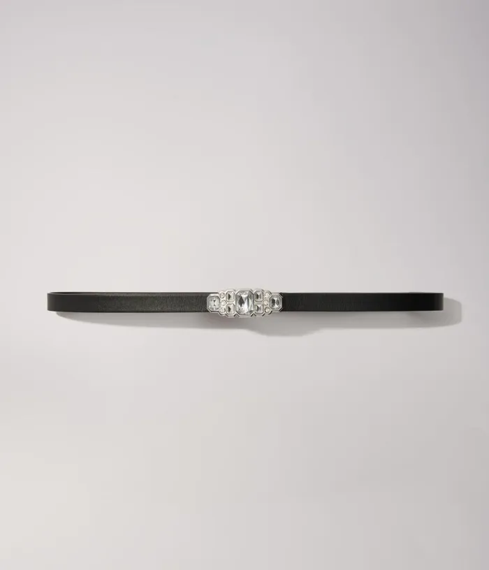 Maje Slim Rhinestone Belt Women Belts