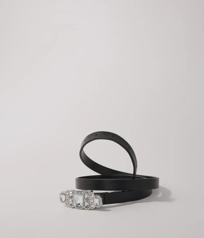 Maje Slim Rhinestone Belt Women Belts