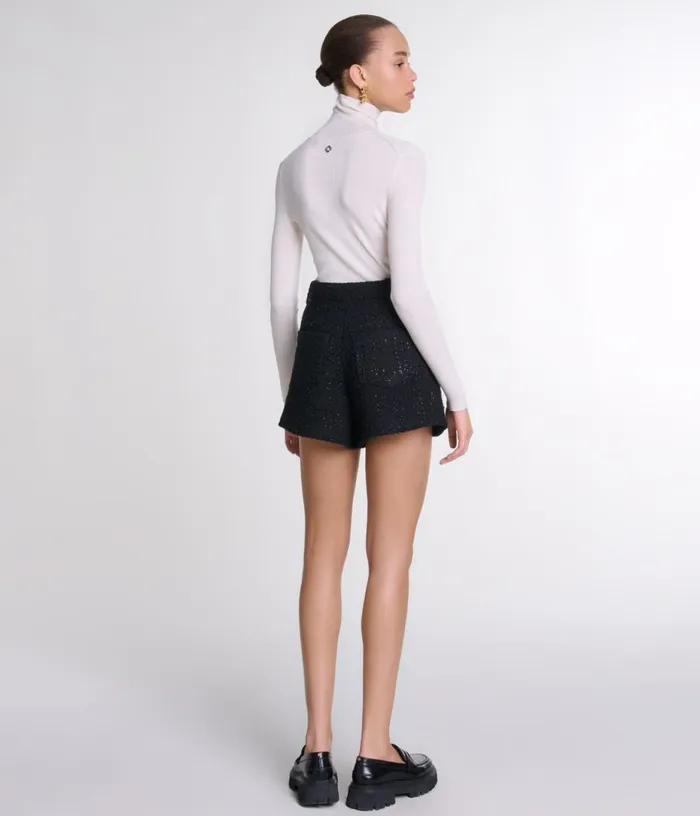 Maje Tweed Shorts Women Skirts and Shorts