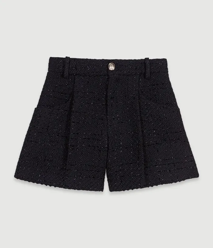 Maje Tweed Shorts Women Skirts and Shorts