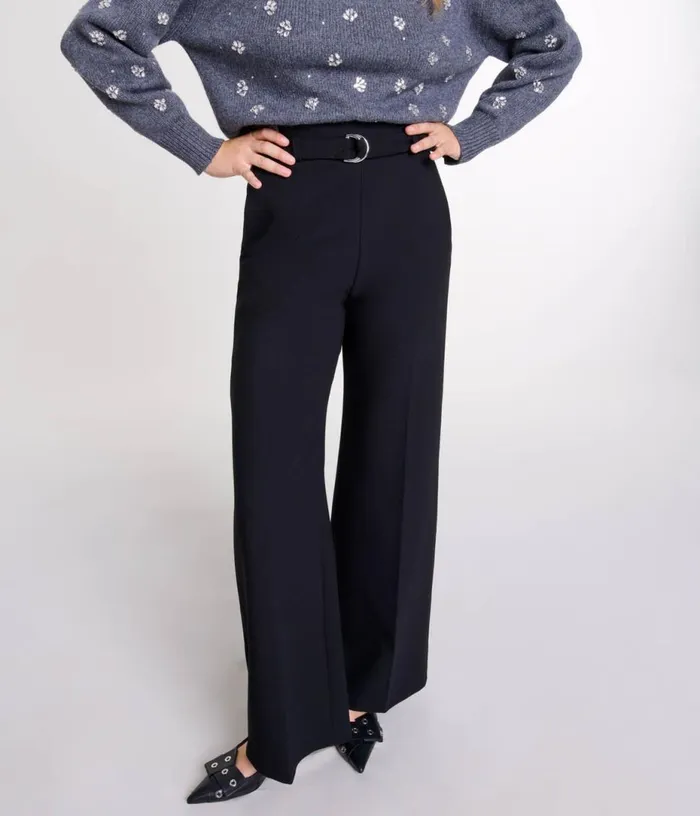 Maje Wide Belted Trousers Women Pants and Jeans Maje Wide Belted Trousers Women Pants and Jeans