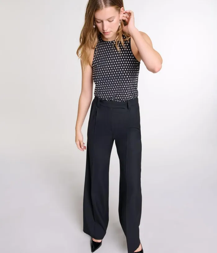 Maje Wideleg Suit Trousers Women Pants and Jeans