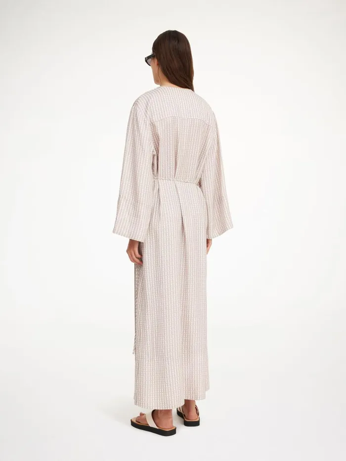 Manissa Maxi Dress Off White Monogram Women By Malene Birger Dresses