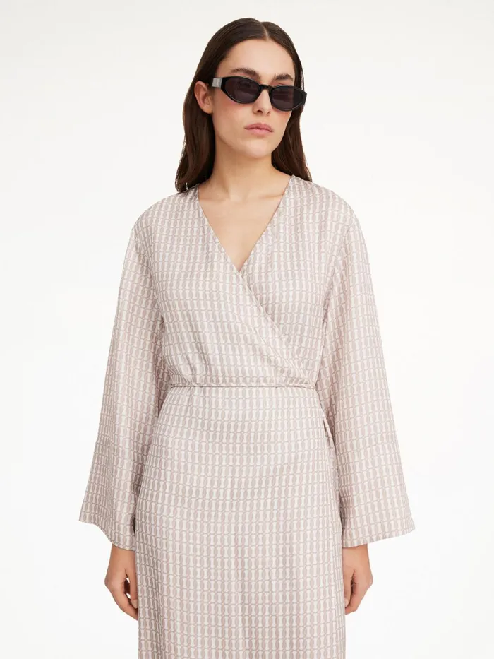 Manissa Maxi Dress Off White Monogram Women By Malene Birger Dresses
