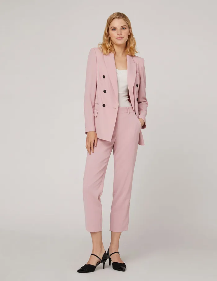 MARYLING Blazers Cherry Blossom Pink Double Breasted Blazer Red 8211 Women