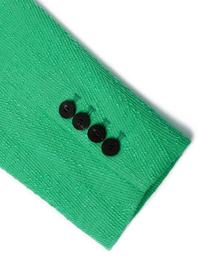 MARYLING Blazers Lapel DoubleBreasted Green Tweed Blazer Green 8211 Women MARYLING Blazers Lapel DoubleBreasted Green Tweed Blazer Green 8211 Women