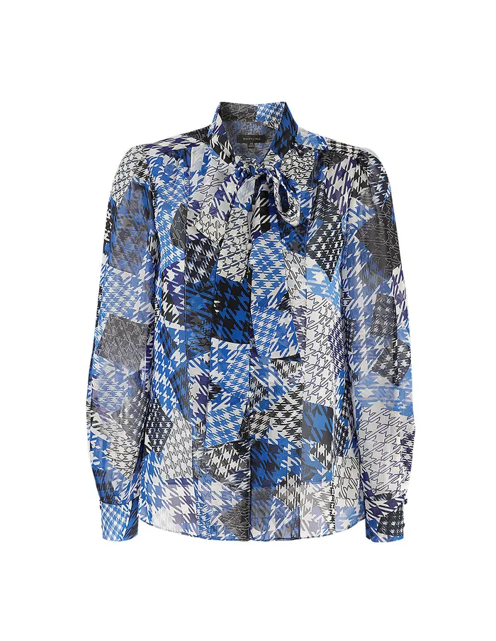 MARYLING Blouse PATCHWORK PRINTED TIENECK BLOUSE Mix 8211 Women