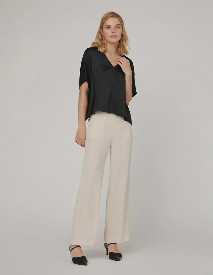 MARYLING Blouse Vneck Noble Black Top Black 8211 Women MARYLING Blouse Vneck Noble Black Top Black 8211 Women
