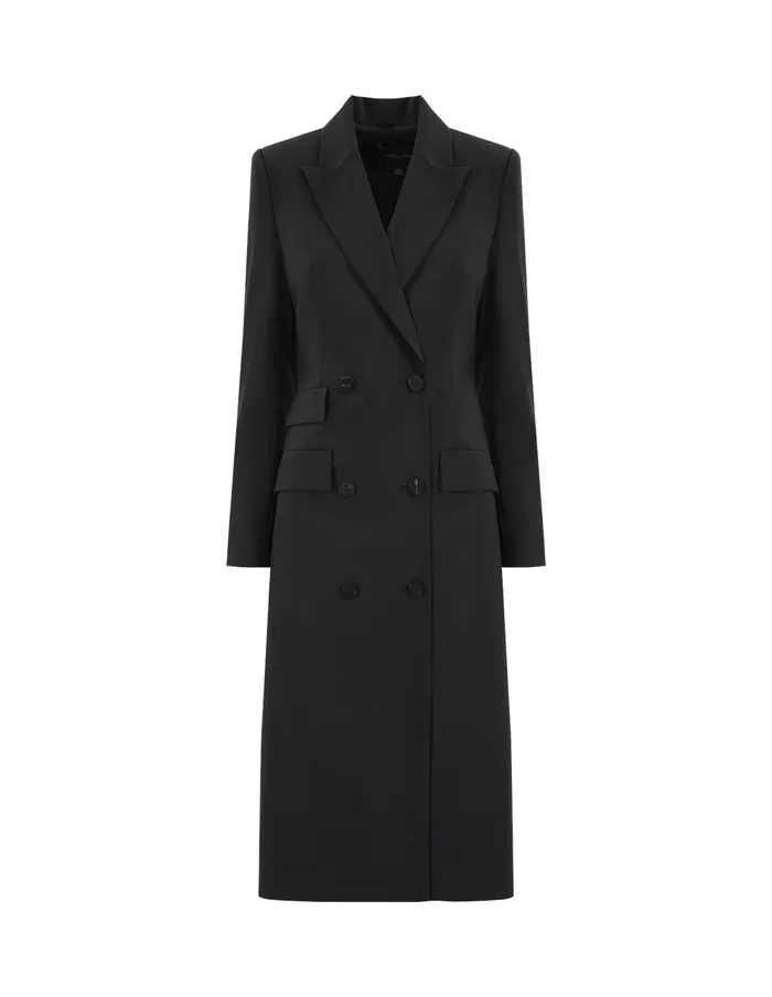 MARYLING Jacket and Coat Black DoubleBreasted MultiPocket Coat Black 8211 Women MARYLING Jacket and Coat Black DoubleBreasted MultiPocket Coat Black 8211 Women
