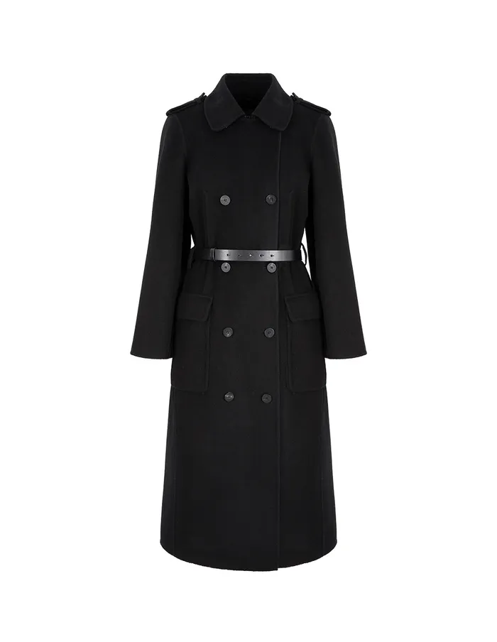 MARYLING Jacket and Coat Cape Style HShaped DoubleSided Woolen Coat Black 8211 Women MARYLING Jacket and Coat Cape Style HShaped DoubleSided Woolen Coat Black 8211 Women