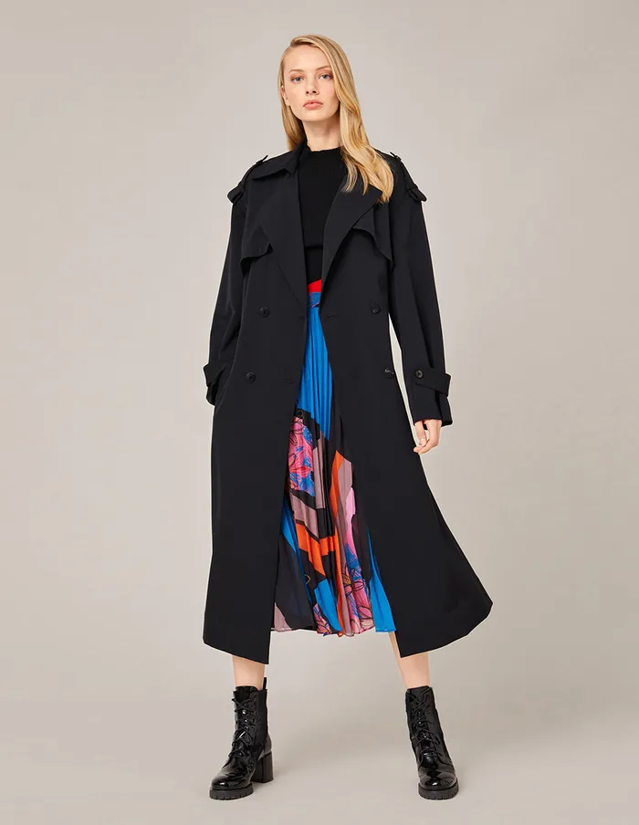 MARYLING Jacket and Coat DOUBLEBREASTED BELT TRENCH COAT Black 8211 Women