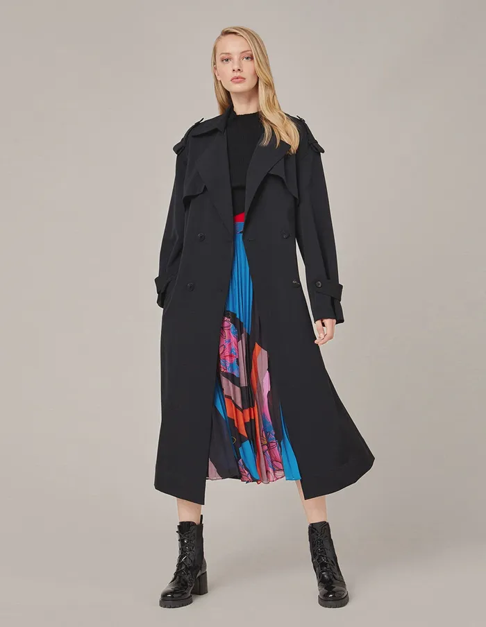 MARYLING Jacket and Coat DOUBLEBREASTED BELT TRENCH COAT Black 8211 Women