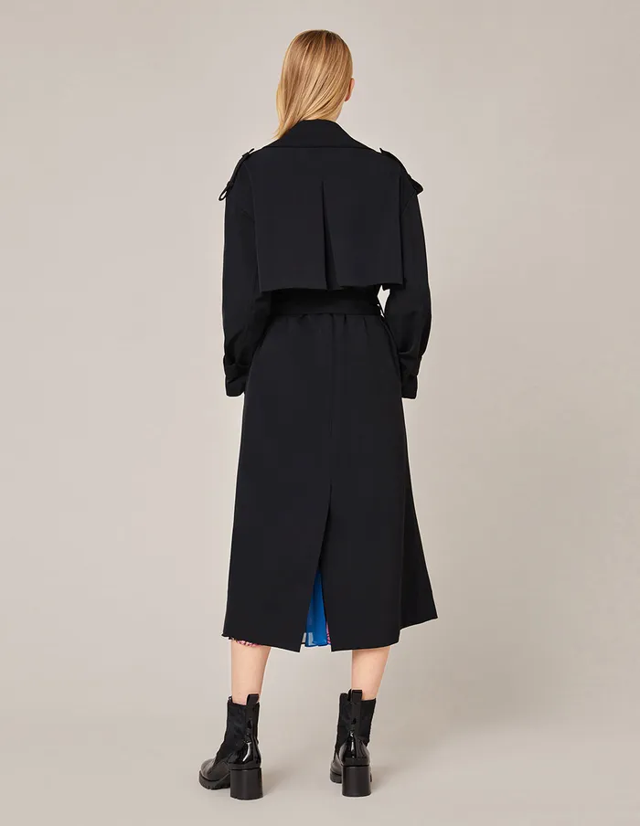 MARYLING Jacket and Coat DOUBLEBREASTED BELT TRENCH COAT Black 8211 Women