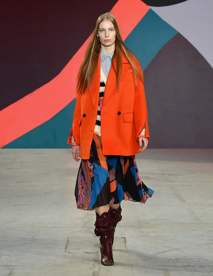 MARYLING Jacket and Coat DOUBLEBREASTED ZIPPER SLEEVE WOOL COAT Orange Red 8211 Women MARYLING Jacket and Coat DOUBLEBREASTED ZIPPER SLEEVE WOOL COAT Orange Red 8211 Women