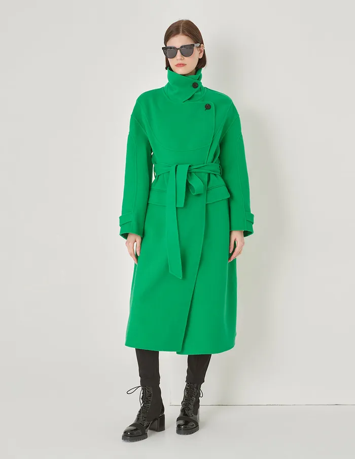 MARYLING Jacket and Coat DoubleSided Woolen HShaped Coat Green 8211 Women