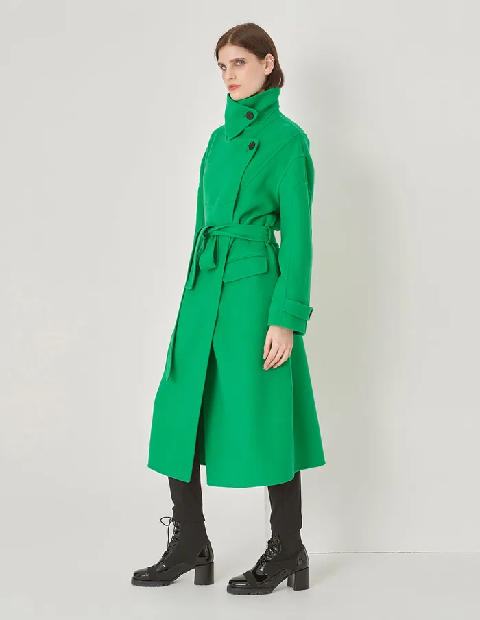 MARYLING Jacket and Coat DoubleSided Woolen HShaped Coat Green 8211 Women MARYLING Jacket and Coat DoubleSided Woolen HShaped Coat Green 8211 Women