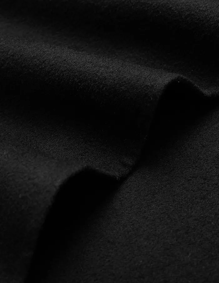 MARYLING Jacket and Coat VNeck DoubleSided Tweed MidLength Silk Wool Coat Black 8211 Women MARYLING Jacket and Coat VNeck DoubleSided Tweed MidLength Silk Wool Coat Black 8211 Women
