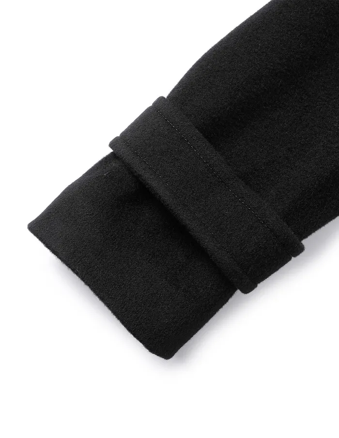 MARYLING Jacket and Coat WideShouldered DoubleBreasted Long Coat Black 8211 Women MARYLING Jacket and Coat WideShouldered DoubleBreasted Long Coat Black 8211 Women