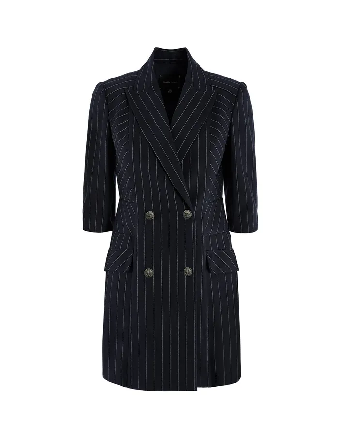 MARYLING Jumpsuits PEAK LAPEL THREEQUARTER SLEEVE DOUBLEBREASTED STRIPE JUMPSUIT Mix 8211 Women MARYLING Jumpsuits PEAK LAPEL THREEQUARTER SLEEVE DOUBLEBREASTED STRIPE JUMPSUIT Mix 8211 Women