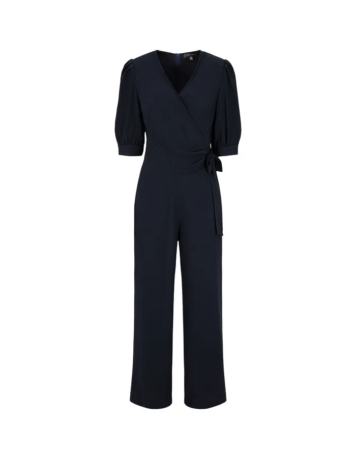 MARYLING Jumpsuits VNeck Embellished Belt Jumpsuit Mid 8211 Women MARYLING Jumpsuits VNeck Embellished Belt Jumpsuit Mid 8211 Women