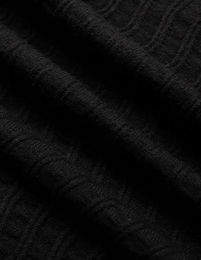 MARYLING Knitwear Black And White Contrasting ShortSleeved Polo Collar Knitted Pullover Monochrome 8211 Women MARYLING Knitwear Black And White Contrasting ShortSleeved Polo Collar Knitted Pullover Monochrome 8211 Women