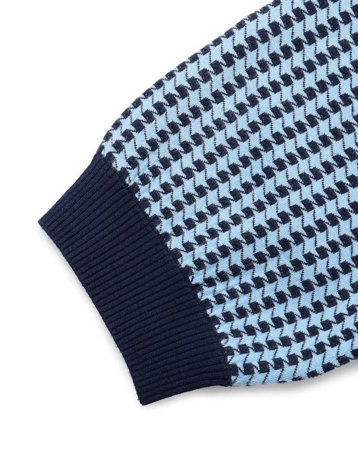 MARYLING Knitwear Colourblock LaceUp Knitted Sweater Blue And White 8211 Women MARYLING Knitwear Colourblock LaceUp Knitted Sweater Blue And White 8211 Women