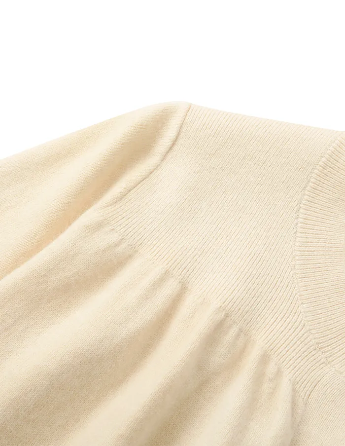 MARYLING Knitwear Cream Mandarin Collar Fitted Knit Cardigan Cream 8211 Women MARYLING Knitwear Cream Mandarin Collar Fitted Knit Cardigan Cream 8211 Women