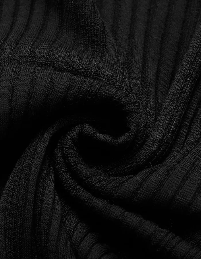 MARYLING Knitwear HighCollar TieFront LongSleeve Fitted Black ThinPullover Black 8211 Women MARYLING Knitwear HighCollar TieFront LongSleeve Fitted Black ThinPullover Black 8211 Women