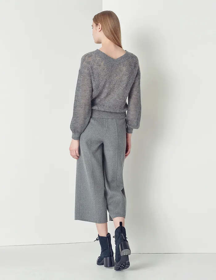 MARYLING Knitwear VNeck Knitted Pullover Grey 8211 Women