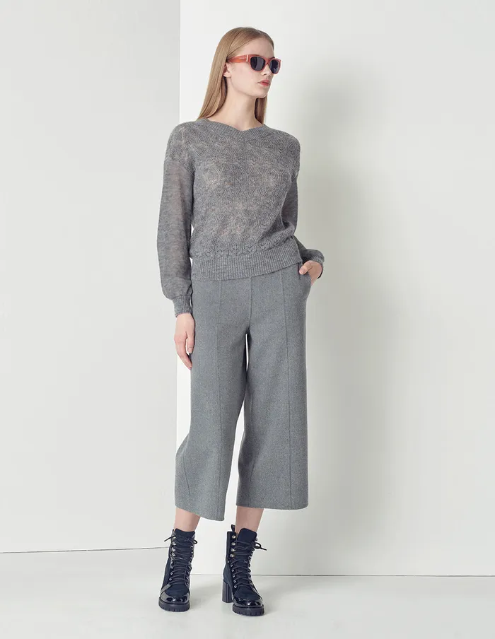 MARYLING Knitwear VNeck Knitted Pullover Grey 8211 Women MARYLING Knitwear VNeck Knitted Pullover Grey 8211 Women
