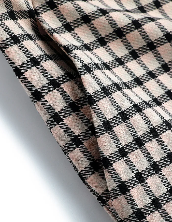 MARYLING Pants and Shorts Black And Pink Plaid Houndstooth Ninepoint Suit Pants Mix 8211 Women MARYLING Pants and Shorts Black And Pink Plaid Houndstooth Ninepoint Suit Pants Mix 8211 Women
