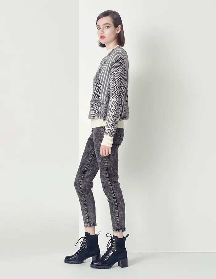 MARYLING Pants and Shorts Black Embroidered Logo Skinny Jeans Black 8211 Women