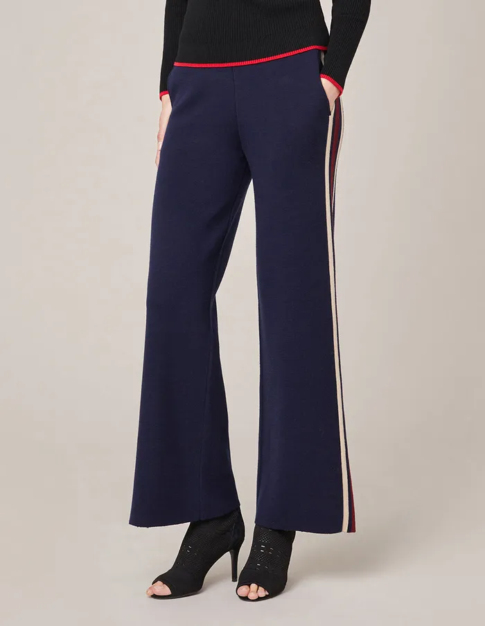 MARYLING Pants and Shorts BLUE SPLIT KNIT PANTS Dark Blue 8211 Women MARYLING Pants and Shorts BLUE SPLIT KNIT PANTS Dark Blue 8211 Women