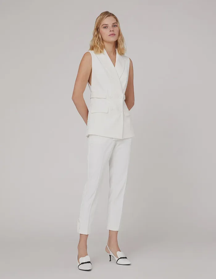 MARYLING Pants and Shorts Classic Suit Trousers White 8211 Women MARYLING Pants and Shorts Classic Suit Trousers White 8211 Women