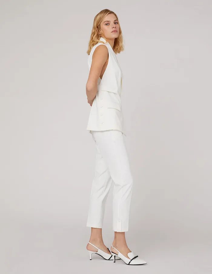 MARYLING Pants and Shorts Classic Suit Trousers White 8211 Women MARYLING Pants and Shorts Classic Suit Trousers White 8211 Women