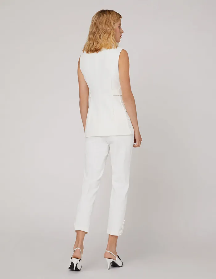 MARYLING Pants and Shorts Classic Suit Trousers White 8211 Women MARYLING Pants and Shorts Classic Suit Trousers White 8211 Women