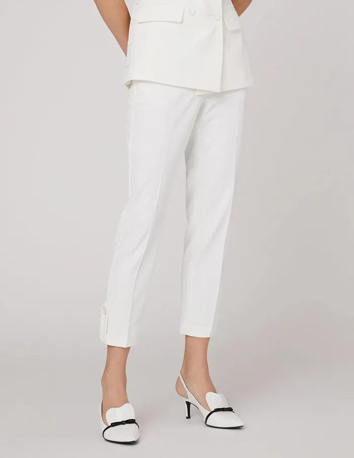 MARYLING Pants and Shorts Classic Suit Trousers White 8211 Women MARYLING Pants and Shorts Classic Suit Trousers White 8211 Women