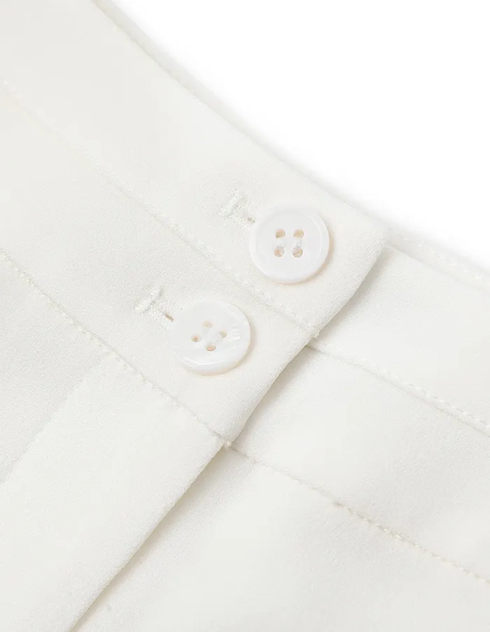 MARYLING Pants and Shorts HighEnd Ivory White Straight Suit Pants White 8211 Women MARYLING Pants and Shorts HighEnd Ivory White Straight Suit Pants White 8211 Women