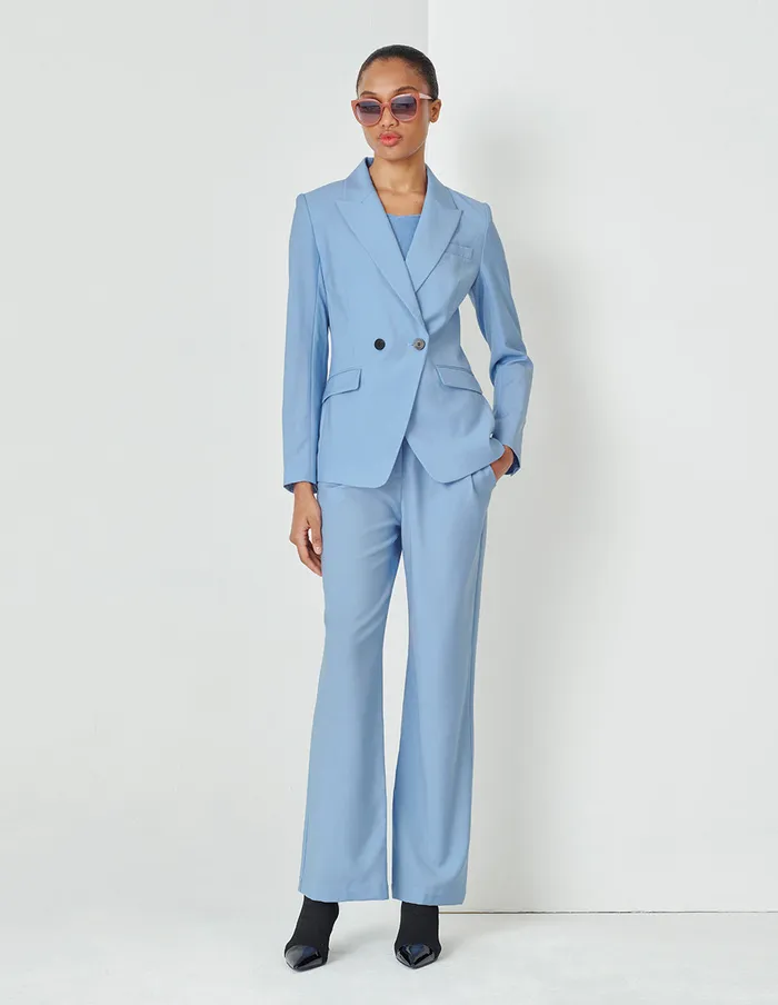 MARYLING Pants and Shorts Light Blue Classic Suit Pants Blue 8211 Women