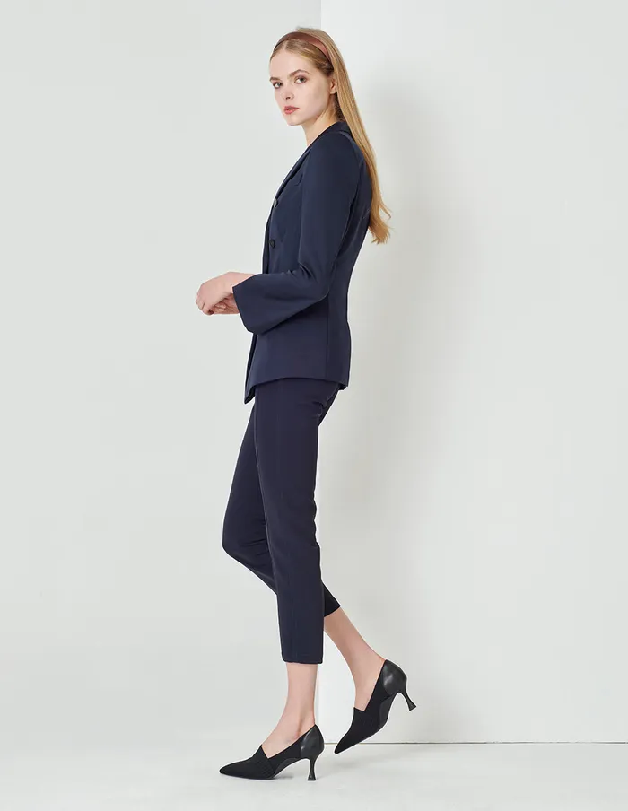 MARYLING Pants and Shorts Midnight Blue Classic Elastic Slim Pants Blue 8211 Women MARYLING Pants and Shorts Midnight Blue Classic Elastic Slim Pants Blue 8211 Women