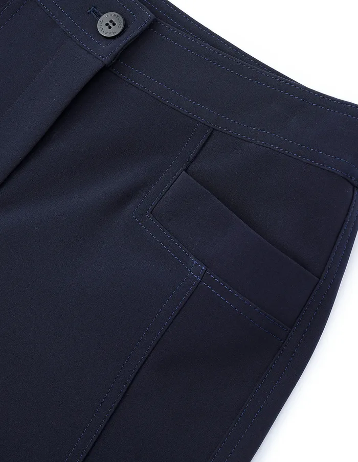 MARYLING Pants and Shorts Midnight Blue Classic Elastic Slim Pants Blue 8211 Women MARYLING Pants and Shorts Midnight Blue Classic Elastic Slim Pants Blue 8211 Women