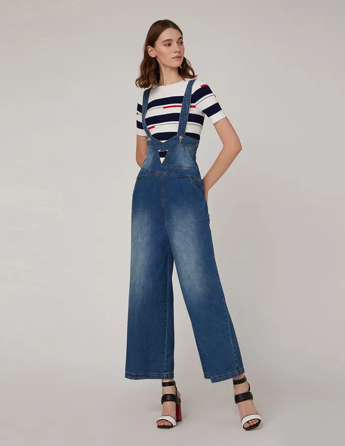 MARYLING Pants and Shorts Slip On Jeans In Washed Denim Blue 8211 Women