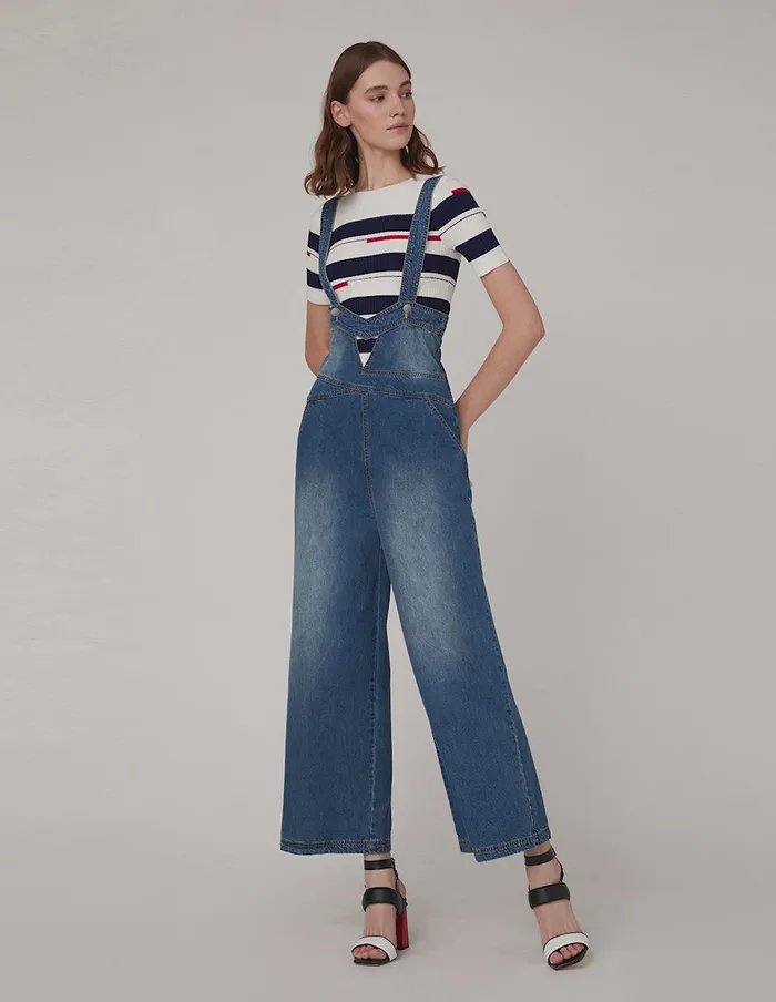 MARYLING Pants and Shorts Slip On Jeans In Washed Denim Blue 8211 Women MARYLING Pants and Shorts Slip On Jeans In Washed Denim Blue 8211 Women