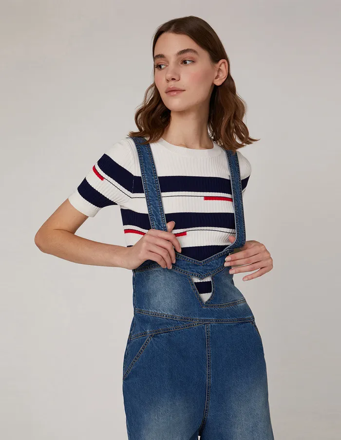 MARYLING Pants and Shorts Slip On Jeans In Washed Denim Blue 8211 Women MARYLING Pants and Shorts Slip On Jeans In Washed Denim Blue 8211 Women